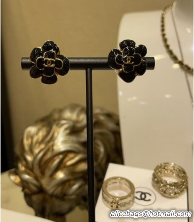 Reasonable Price Chanel Camellia Studs Earrings CH032028 Black 2026