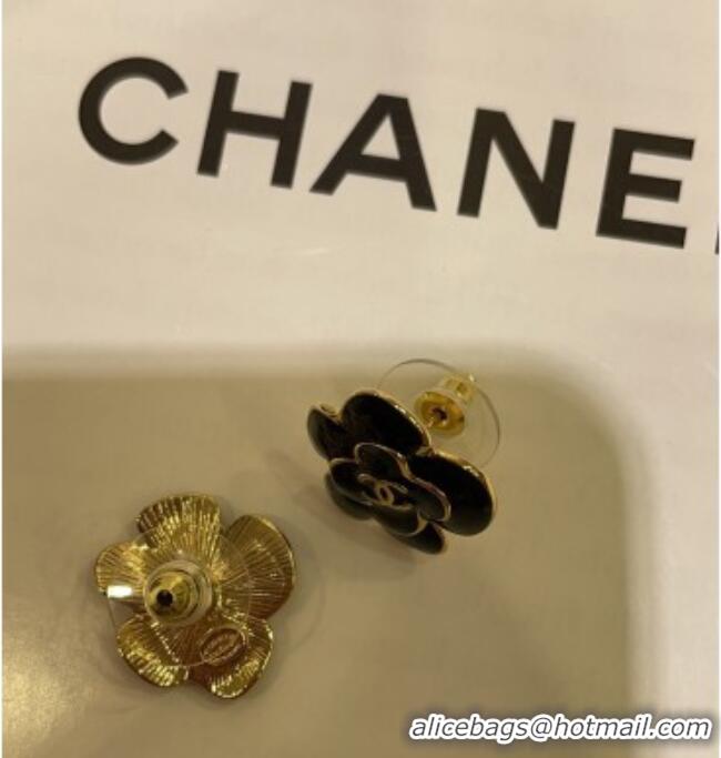Reasonable Price Chanel Camellia Studs Earrings CH032028 Black 2026