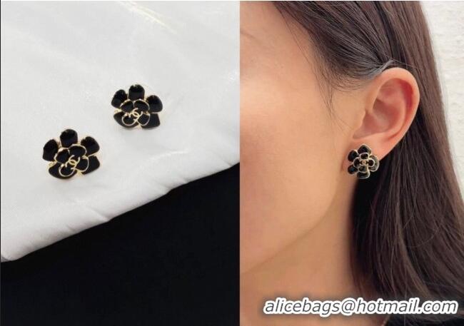 Reasonable Price Chanel Camellia Studs Earrings CH032028 Black 2026