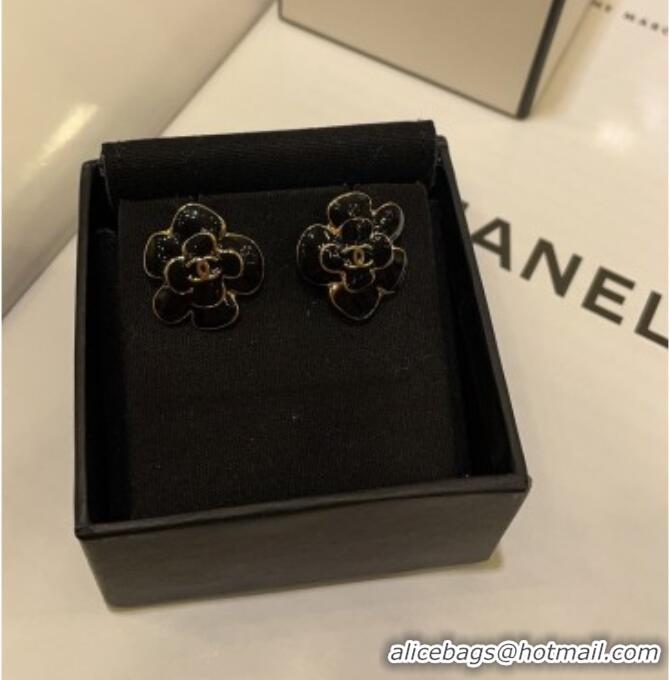 Reasonable Price Chanel Camellia Studs Earrings CH032028 Black 2026