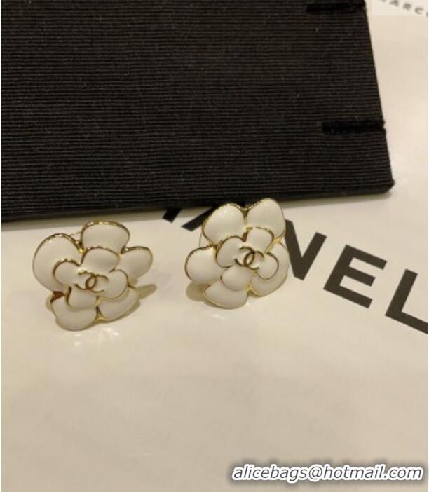 New Fashion Chanel Camellia Studs Earrings CH032028 White 2026