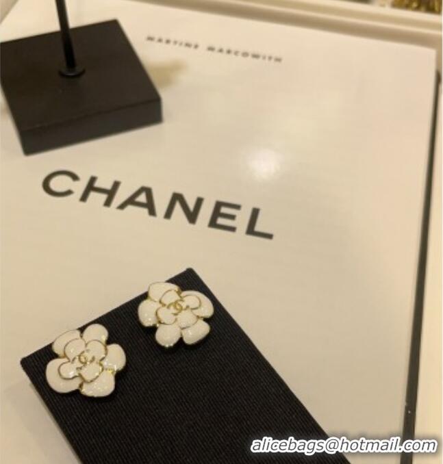 New Fashion Chanel Camellia Studs Earrings CH032028 White 2026
