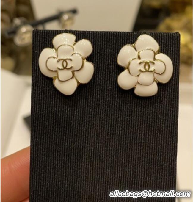 New Fashion Chanel Camellia Studs Earrings CH032028 White 2026