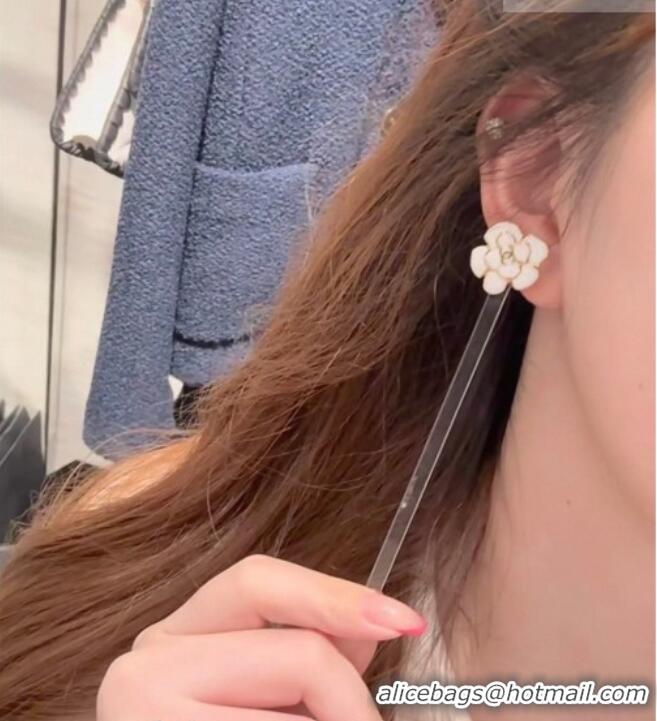 New Fashion Chanel Camellia Studs Earrings CH032028 White 2026