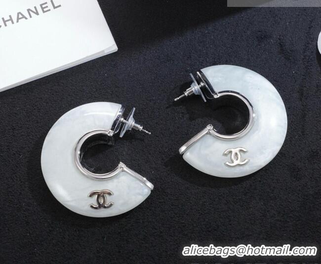 Buy Top Design Chanel Earrings CH080406 Silver/White 2026