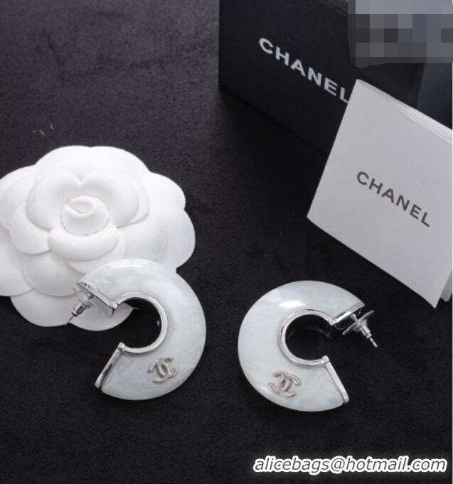 Buy Top Design Chanel Earrings CH080406 Silver/White 2026