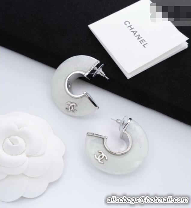 Buy Top Design Chanel Earrings CH080406 Silver/White 2026
