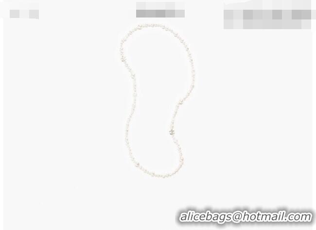 Stylish Discount Chanel Long Earrings CH080412 Silver/White 2026