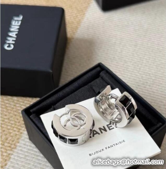 Free Shipping Discount Chanel Earrings CH080425 Silver/Black 2026