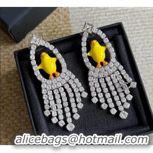 Top Grade Discount Chanel Bird Earrings CH080510 Silver/Yellow 2026