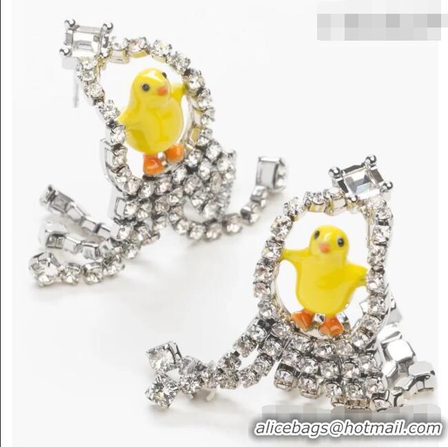 Top Grade Discount Chanel Bird Earrings CH080510 Silver/Yellow 2026