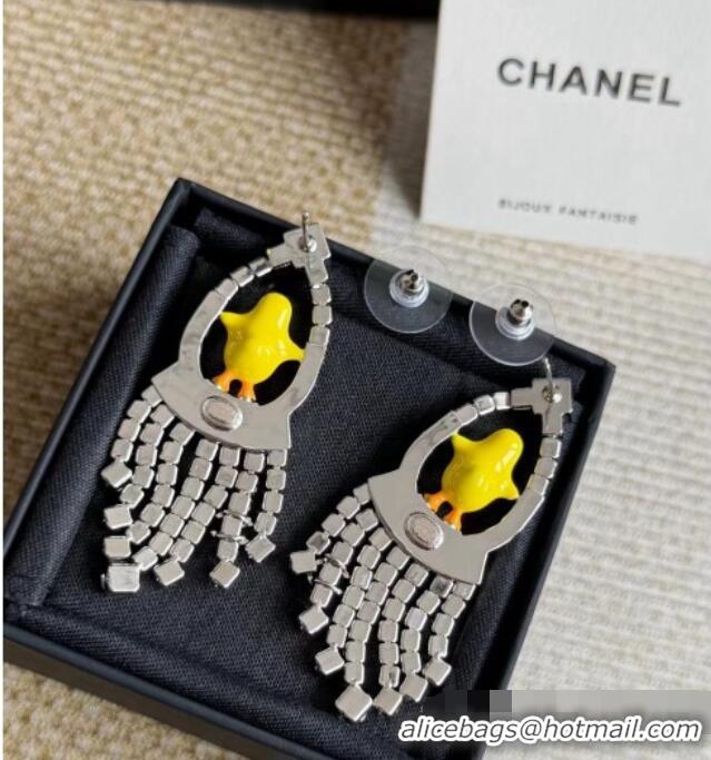 Top Grade Discount Chanel Bird Earrings CH080510 Silver/Yellow 2026