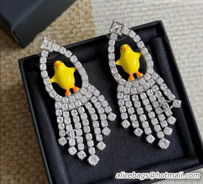 Top Grade Discount Chanel Bird Earrings CH080510 Silver/Yellow 2026