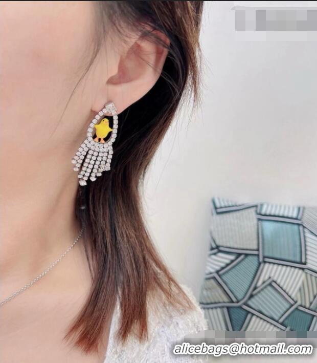 Top Grade Discount Chanel Bird Earrings CH080510 Silver/Yellow 2026