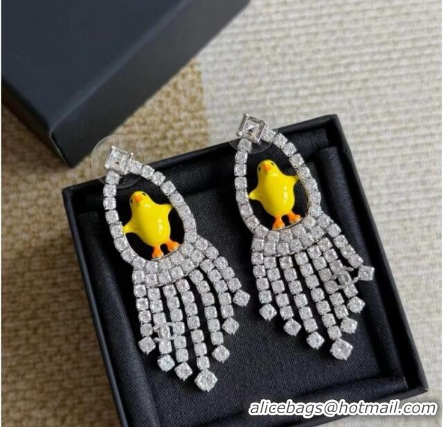 Top Grade Discount Chanel Bird Earrings CH080510 Silver/Yellow 2026