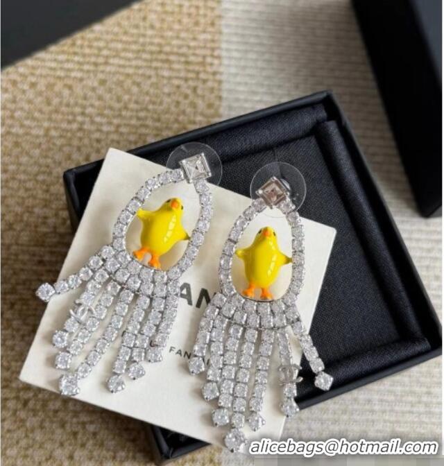 Top Grade Discount Chanel Bird Earrings CH080510 Silver/Yellow 2026