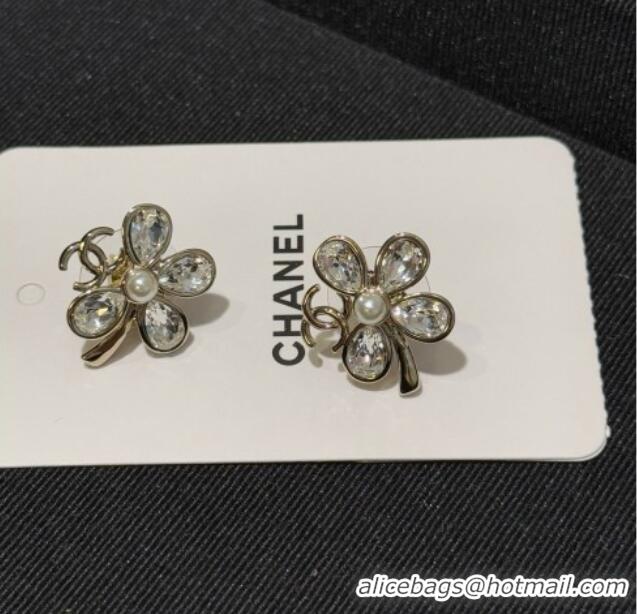 Buy New Cheap Chanel Clover Earrings CH080515 Gold 2026