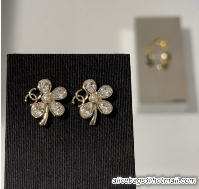 Buy New Cheap Chanel Clover Earrings CH080515 Gold 2026