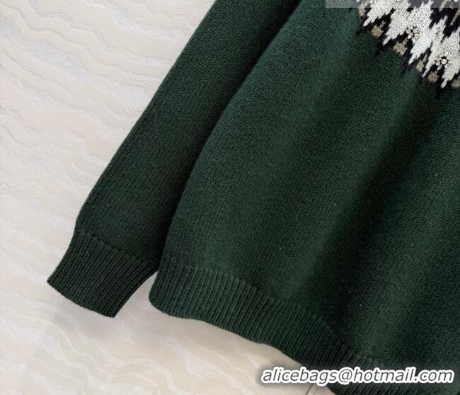 Promotional Gucci Wool Sweater with Embroidery GG011305 Green 2025
