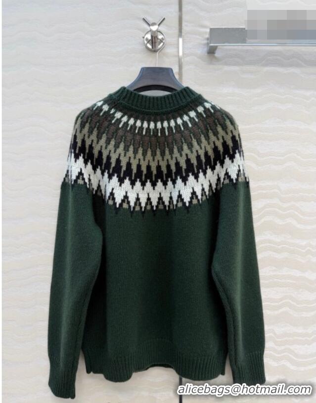 Promotional Gucci Wool Sweater with Embroidery GG011305 Green 2025
