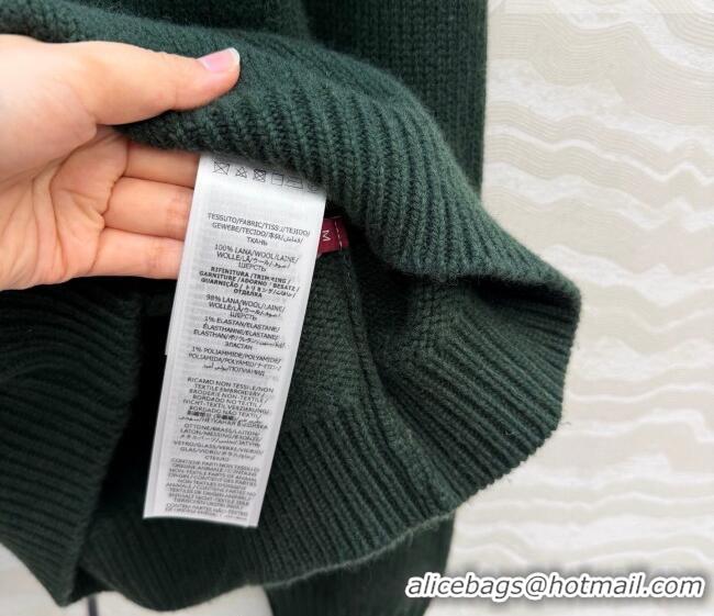 Promotional Gucci Wool Sweater with Embroidery GG011305 Green 2025