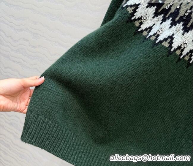 Promotional Gucci Wool Sweater with Embroidery GG011305 Green 2025