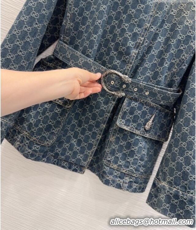 Trendy Design Gucci GG Denim Jacket GG032501 Blue 2026