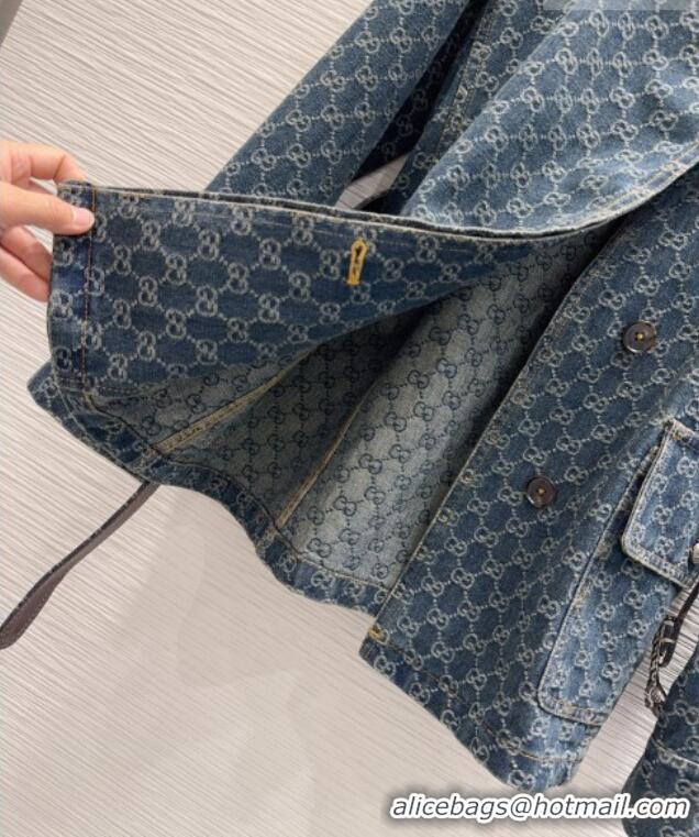 Trendy Design Gucci GG Denim Jacket GG032501 Blue 2026