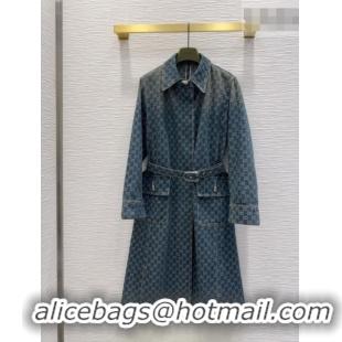 Buy Fashionable Gucci GG Denim Coat GG032501 Blue 2026