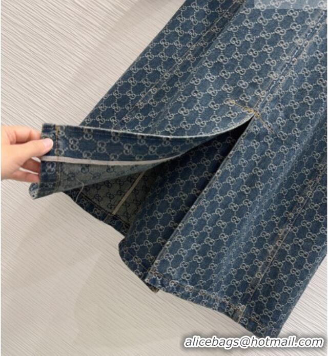 Buy Fashionable Gucci GG Denim Coat GG032501 Blue 2026