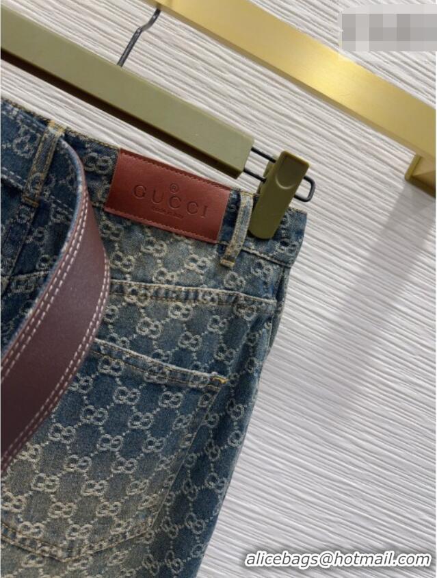 Well Crafted Gucci GG Denim Skirt GG032501 Blue 2026