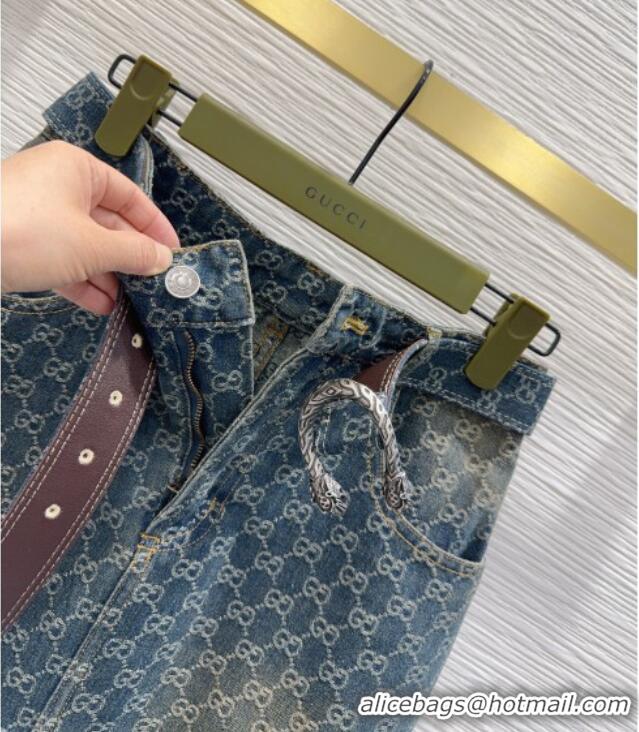 Well Crafted Gucci GG Denim Skirt GG032501 Blue 2026