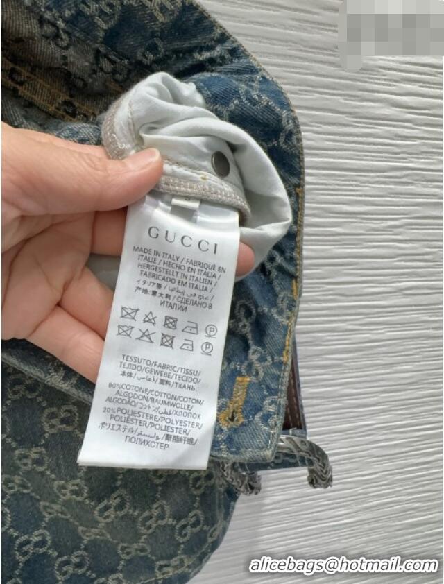 Famous Brand Gucci GG Denim Shorts GG032501 Blue 2026