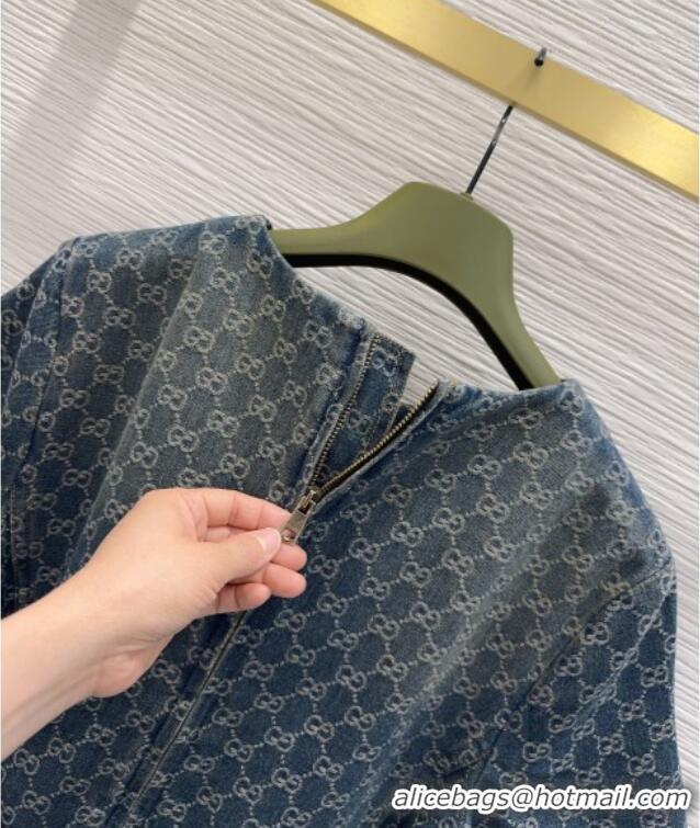 Unique Discount Gucci GG Denim Dress GG032501 Blue 2026