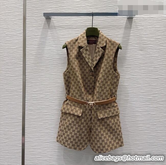 Modern Classic Gucci GG Long Vest GG032504 Beige 2026