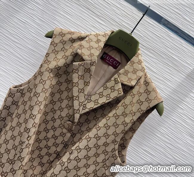 Modern Classic Gucci GG Long Vest GG032504 Beige 2026