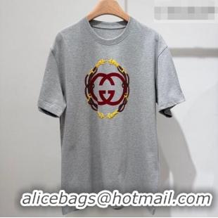 Best Price Gucci Cotton T-Shirt with Interlocking G GG032526 Grey 2026