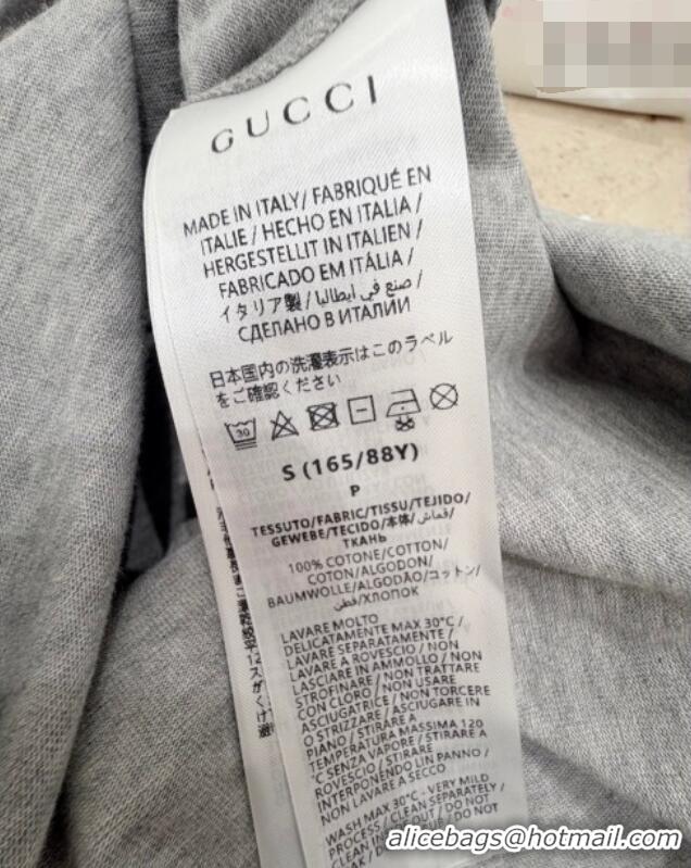 Best Price Gucci Cotton T-Shirt with Interlocking G GG032526 Grey 2026