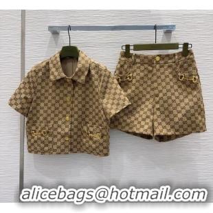 Market Sells Gucci GG Top and Shorts G041445 Beige 2026