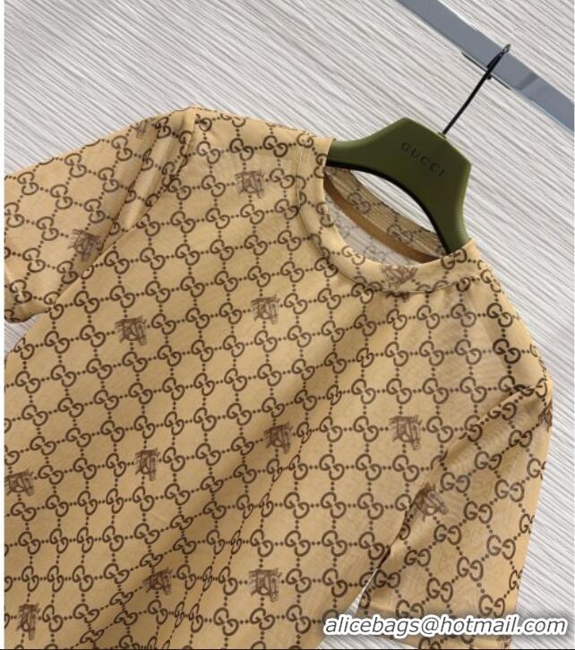 Best Quality Gucci GG T-shirt G42111 Brown 2026