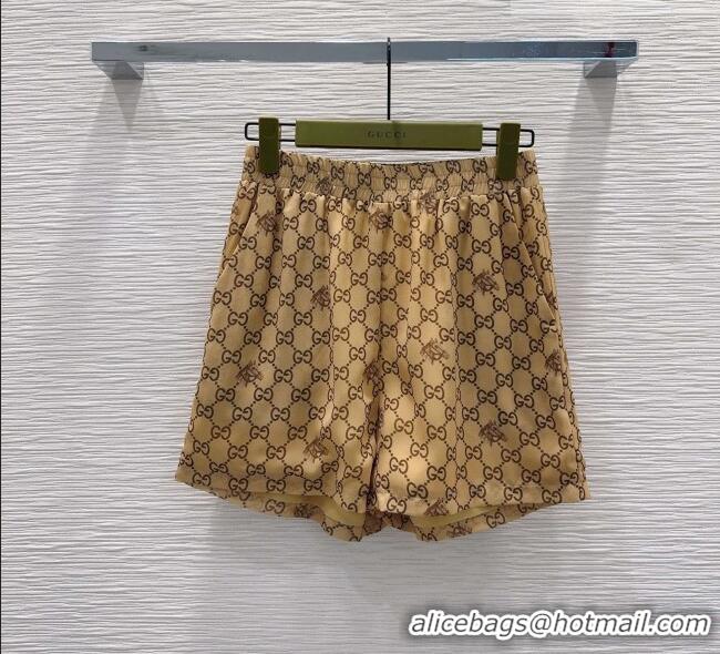 Famous Brand Gucci GG Shirt and Shorts G42112 Brown 2026