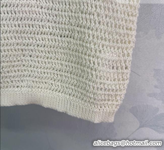 ​Reasonable Price Chanel Knit Vest with Bloom CH032501 White 2026