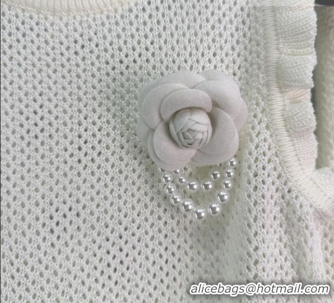 ​Buy Inexpensive Chanel Knit Vest and Skirt Set CH032503 White 2026