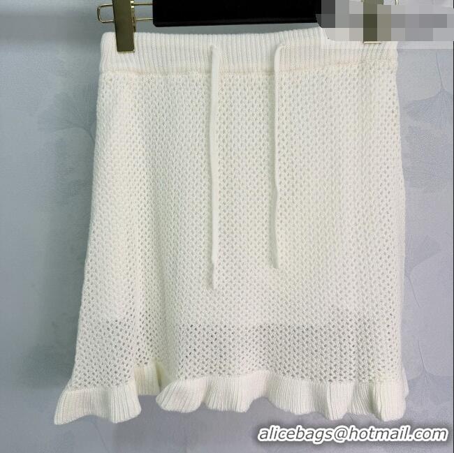 ​Buy Inexpensive Chanel Knit Vest and Skirt Set CH032503 White 2026