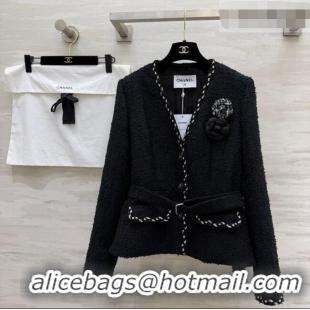 Traditional Discount Chanel Tweed Jacket CH032519 Black 2026