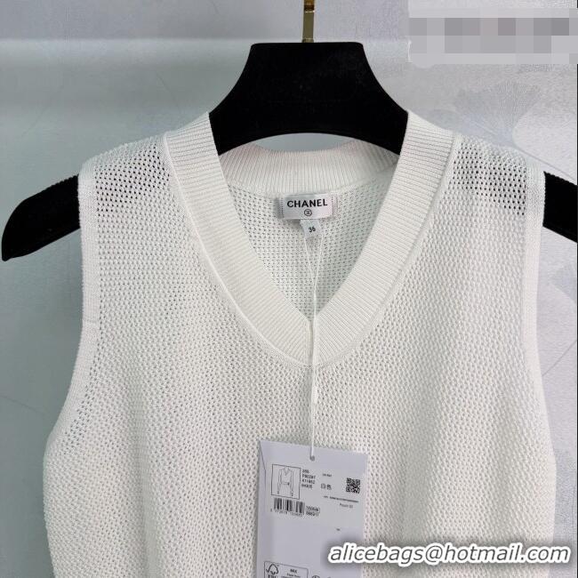 Best Price Discount Chanel Knit Vest CH032415 White 2026