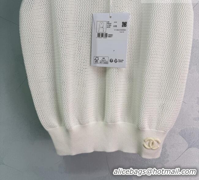 Best Price Discount Chanel Knit Vest CH032415 White 2026