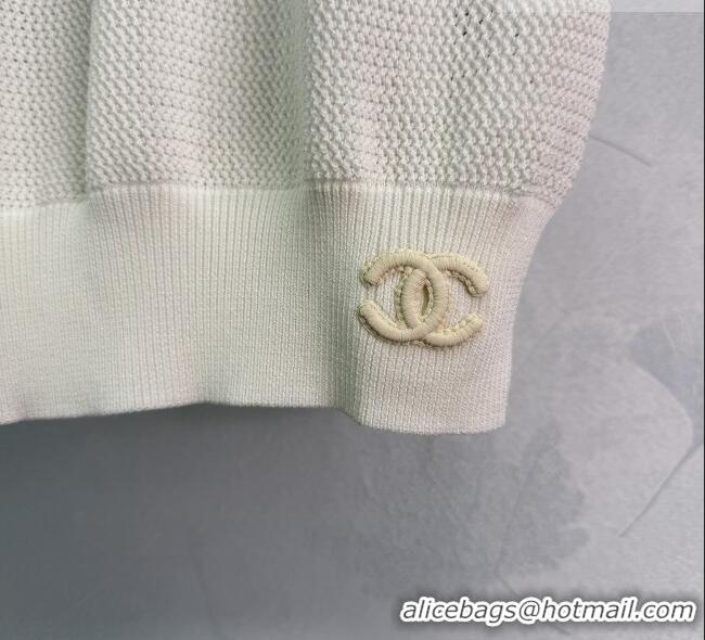 Best Price Discount Chanel Knit Vest CH032415 White 2026
