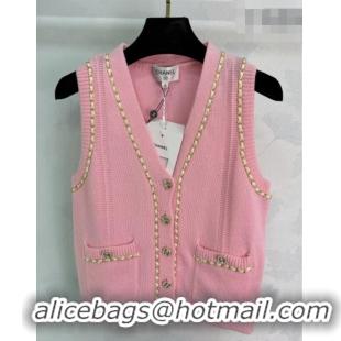 ​Classic Specials Chanel Wool Vest with Chain CH032502 Pink 2026