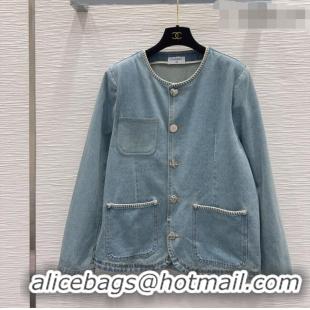 Traditional Discount Chanel Cotton Denim Jacket CH032512 Blue 2026